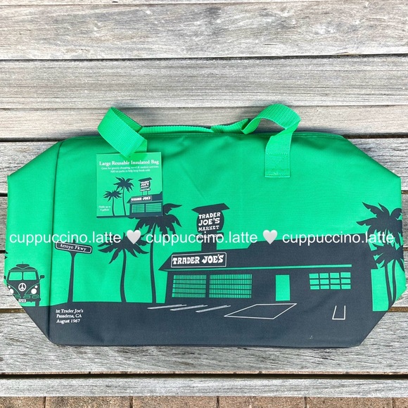 💚NWT💚Trader Joe’s Limited Edition Emerald Green Reusable Insulated Cooler - Picture 4 of 12